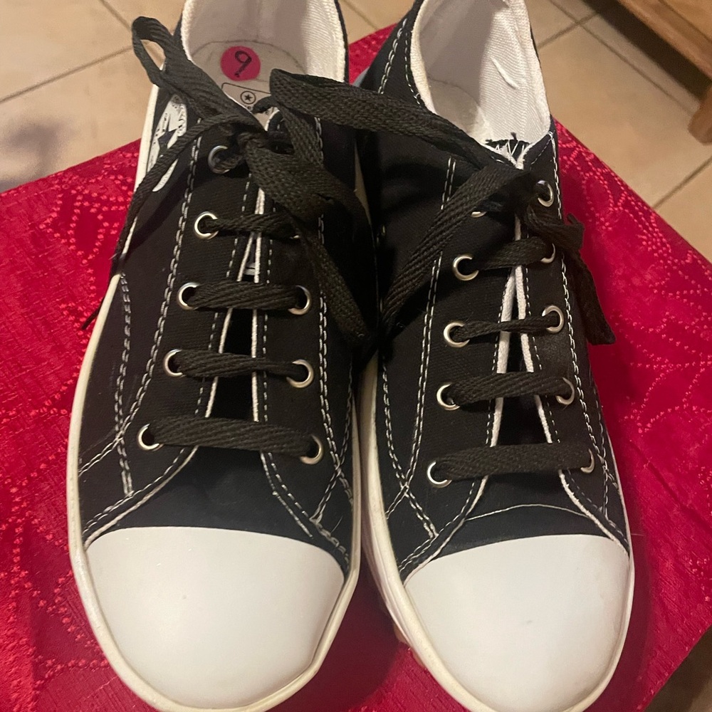 Converse Black and White Women's Shoes